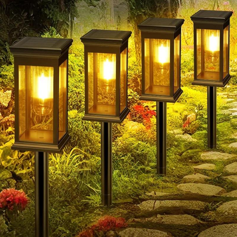 Outdoor Power For Christmas Lights - 4 قطع من أضواء الممرات الشمسية،
