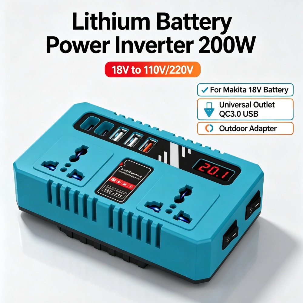 Outdoor Usb Power Outlet - محول طاقة ببطارية ليثيوم 200 واط