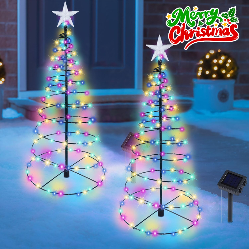 Outdoor Power For Christmas Lights - شجرة عيد الميلاد تعمل بالطاقة الشمسية،