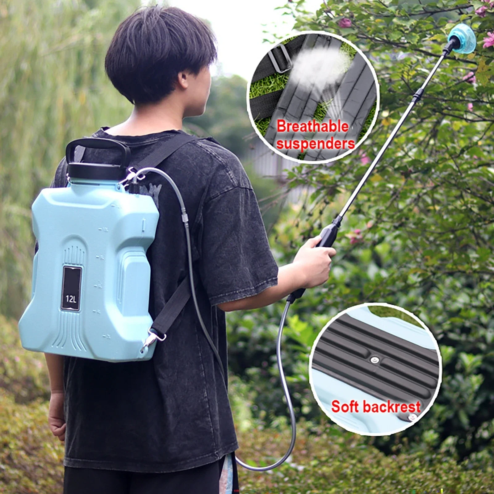 عالية الجودة 12L بخاخ كهربائي  - مراجعة Electric Sprayer Backpack وسعره