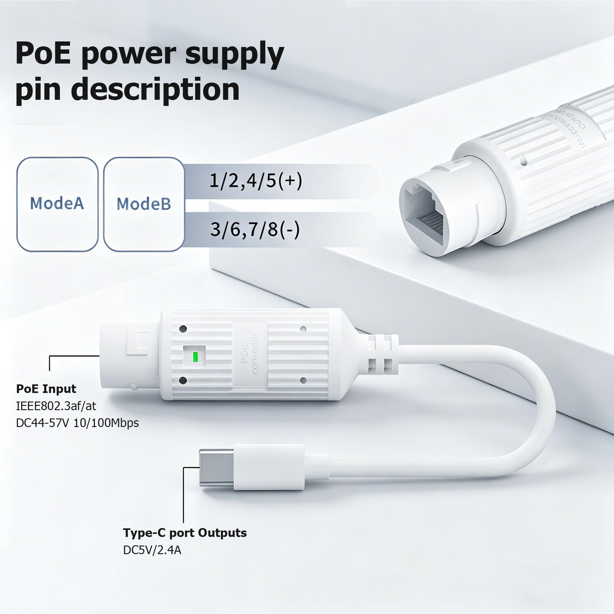 محول طاقة POE إلى USB-C، محول  - مراجعة Outdoor Power Adapter Usb وسعره