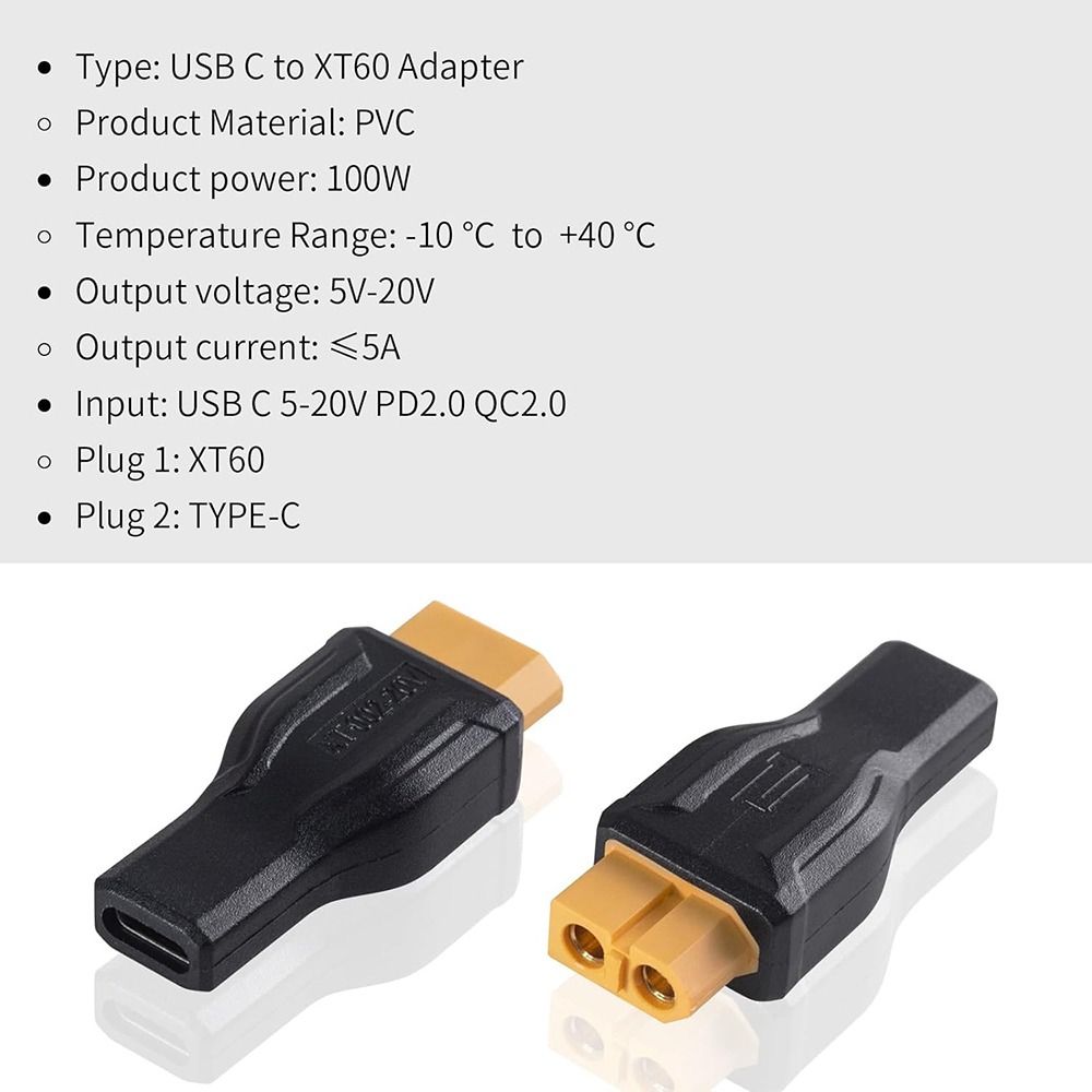 محول USB C إلى XT60 5525 7450  - مراجعة Outdoor Power Adapter Usb وسعره