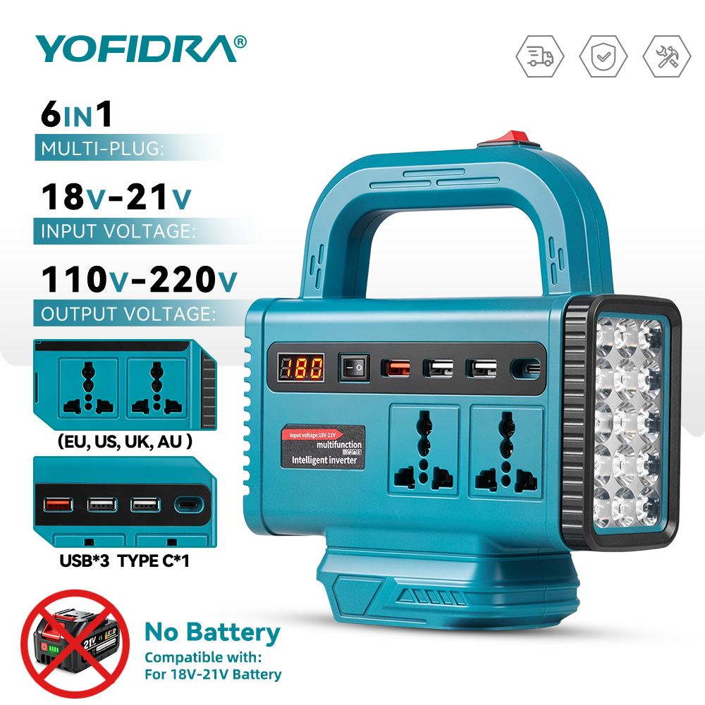 محول طاقة محمول YOFIDRA 220 فو - مراجعة Outdoor Usb Power Outlet وسعره