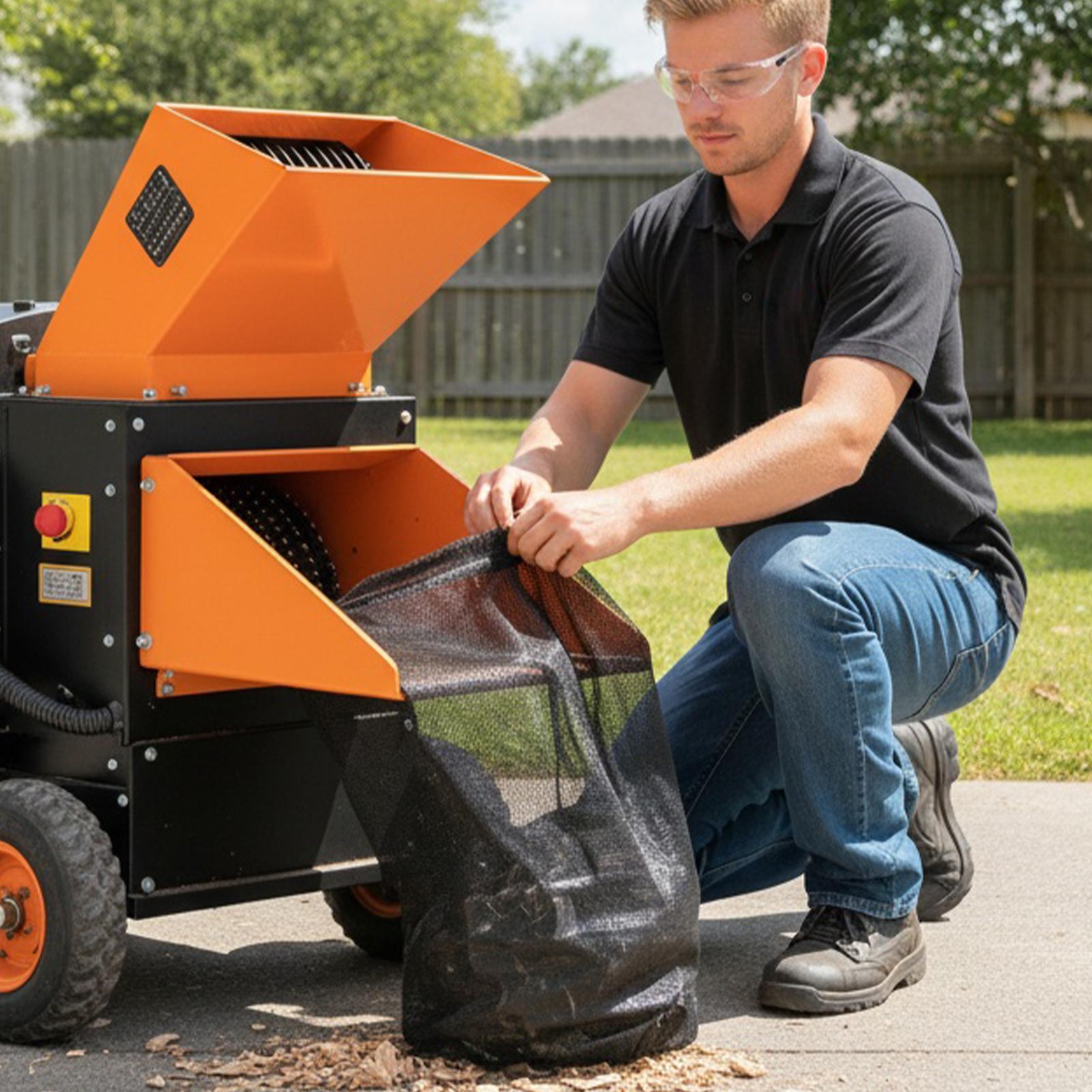 حقيبة تقطيع الخشب وحقيبة حامل  - مراجعة Garden Shredder Chipper وسعره