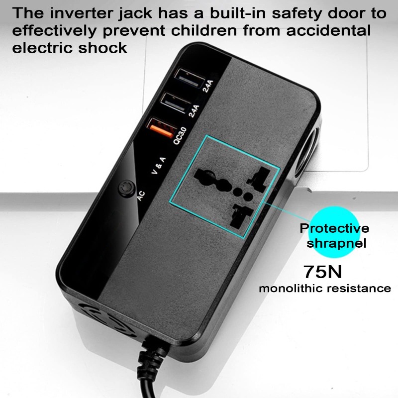 محول طاقة محمول للسيارة بقوة 2 - مراجعة Outdoor Power Adapter Usb وسعره