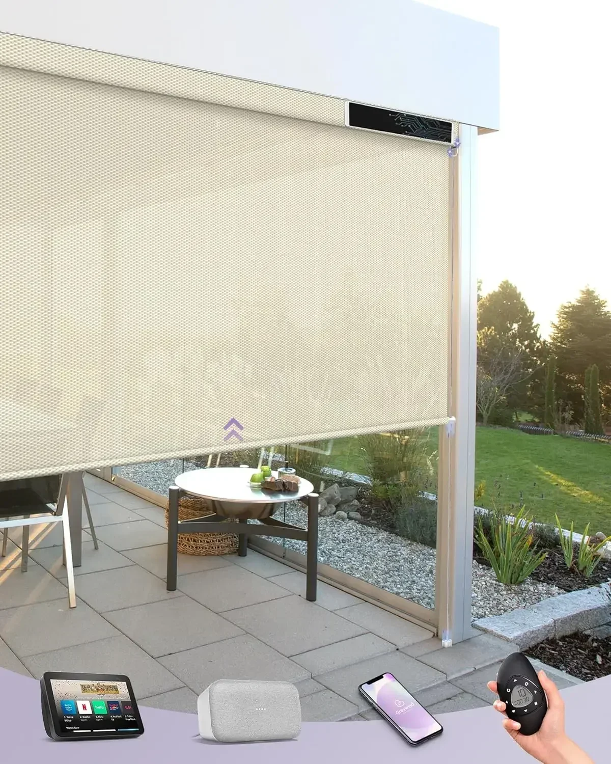 ستائر خارجية آلية للفناء متواف - مراجعة Outdoor Power Blinds وسعره