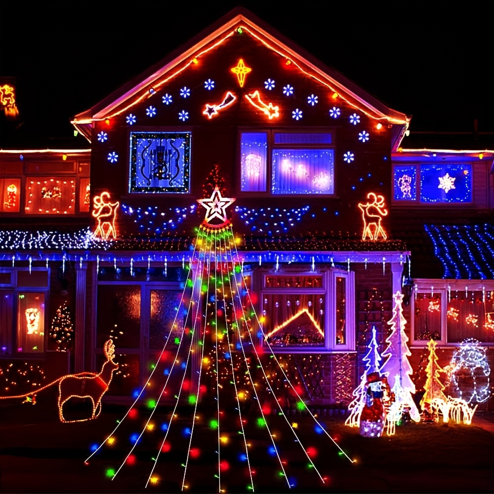 إضاءة زينة شجرة عيد الميلاد، ت - مراجعة Outdoor Power For Christmas Lights وسعره